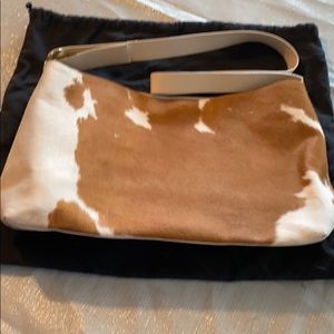 Pony hair shoulder bag from DKNY